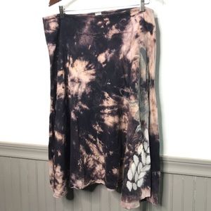 Prana bleach tye dye flowy skirt XL